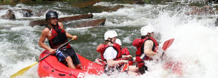 boat cruising enjoying fresh waters